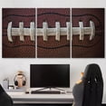 thumbnail image 3 of wall26 Canvas Print Wall Art Set Football Stitching Triptych Sports Athletes Photography Realism Contemporary Scenic Colorful Multicolor for Living Room, Bedroom, Office - 24"x36"x3 PanelsP, 3 of 5