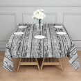 thumbnail image 3 of Black Geometric Striped Pattern Square Tablecloth,Waterproof Square Table Cover,Wipeable Spillproof Washable Table Cover for Home Kitchen Party Decor 60"x60"(152x152cm), 3 of 6