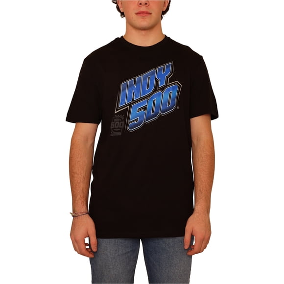 Camiseta gráfica INDY 500 para hombre con el mayor espectáculo en carreras, negro, pequeño