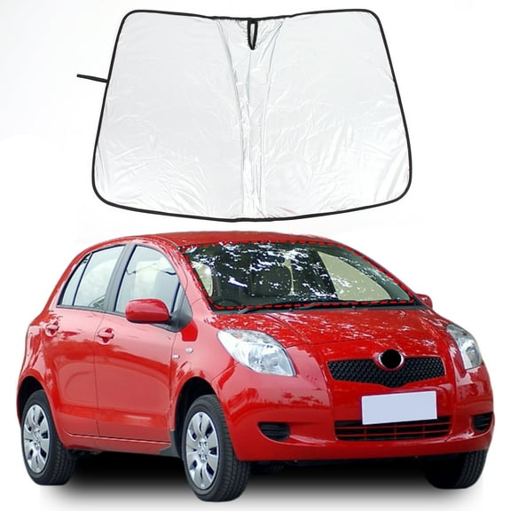Windshield Sunshade for Toyota Yaris 2013-2019 Accessories Front Window Sun Shade Foldable Reflective Sun Visor Custom Sunscreen UV Blocker Privacy Protector HeatShield Keep Your Car Cooler