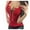 Red, variant on MRULIC womens t shirts Women Chain Lace-up Sexy Low Cut Club Vest Tops Ladies Deep V Neck Shirts Womens t shirts Black + US:12-14