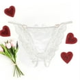 thumbnail image 2 of Sexy Panties for Women Sexy Thongs for Women Cute Thong White Womens Comfy Shorts One Size, 2 of 3