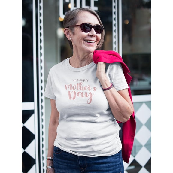 Mothers Day Soft Pink Brush Shaped T-Shirt Women -Image by Shutterstock, Female Small