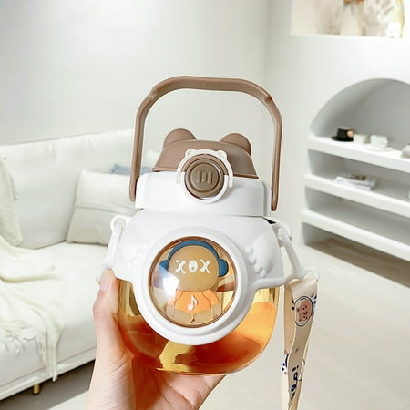 

AQITTI Kitchenware Cute Double Drink Hug Bear Plastic Water Cup Children Portable Cartoon Pot Belly Cup Pc Water Cup Kitchen Gadgets for Home Kitchens Restaurants Cafes Etc