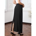 thumbnail image 3 of DARING DIVA Women's Pencil Long Pockets Work Office Midi Bodycon Skirts X-Small Black, 3 of 6