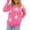 Pink, variant on Dtydtpe Clearance Sales, Womens Long Sleeve Tops Women Long Sleeve Sweater Casual Elegant Round Neck Star Pattern Plus Size Knit Sweater Top Sweaters for Women