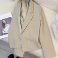 thumbnail image 2 of Blazers cruzados de otoño para mujer, chaqueta corta sencilla que combina con todo, moda coreana, blazer corto de manga larga para mujer, 2 of 6