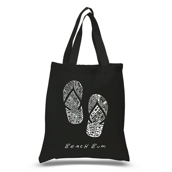 LA Pop Art Small Word Art Tote Bag - BEACH BUM