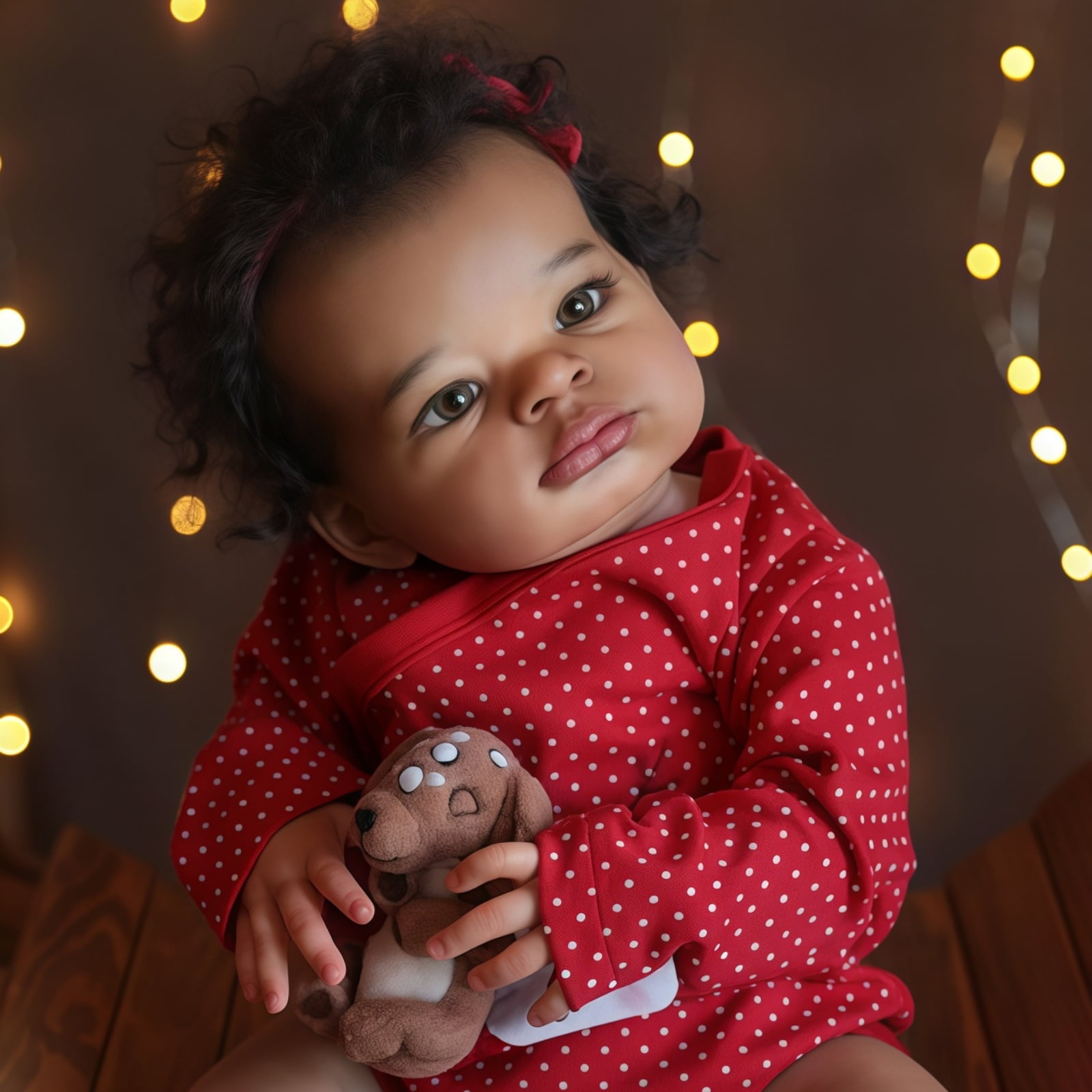 20 Inch Black Reborn Baby Doll – Lifelike African American Soft Cloth Body Doll – Realistic Handmade Toy for Girls Age 3+