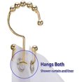thumbnail image 4 of 12PCS Shower Curtain Hooks Rings, Stainless Steel Metal Rust-Resistant Shower Curtain Rings for Bathroom Shower Rods Curtains (Rose Golden), 4 of 7