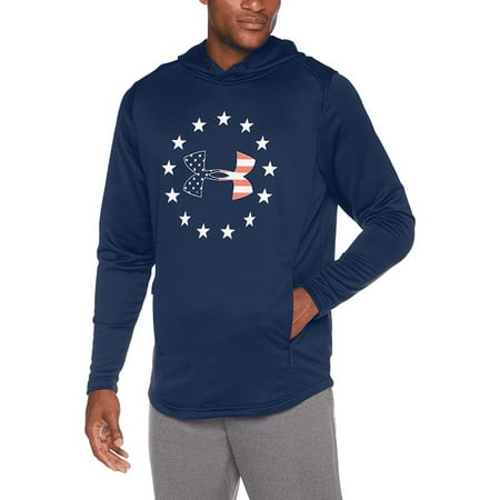 Under Armour 1323105408SM Freedom Tech Terry Mens Small Navy Blue