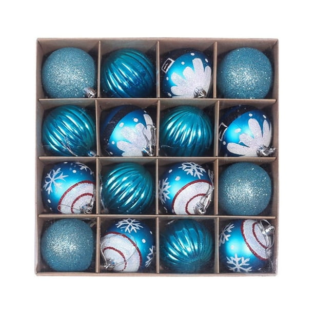 16 bolas navideñas brillantes para colgar en interiores y exteriores, ideal para fiestas, bodas, Halloween, Acción de Gracias y San Valentín.
