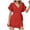 Red-32, variant on REALiKUN Rompers for Women Dressy Overalls Short Sleeve Jumpsuit Warp V Neck Playsuits Dress Romepr A Line Work Romper