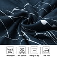 thumbnail image 3 of PiccoCasa 4Pcs Floral Dining Chair Cover Stretch Spandex Seat Protector, Drak Blue, 3 of 6
