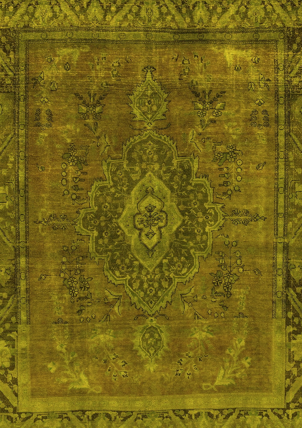 Yellow Rectangular Rug Ahgly Company Indoor Rectangle Abstract Yellow Modern Area Rugs, 7' x ...