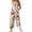 72# Beige, variant on Christmas Overalls for Women Sleeveless Wide Leg Jumpsuit Adjustable Strap Xmas Print Romper with Pockets