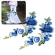 thumbnail image 4 of Parche De Flores Bordado, 2 Uds., Patrón Azul, Seda De Poliéster Decorativa, Parche Bordado De Costura Para Camisetas Y Bolsos, 4 of 7