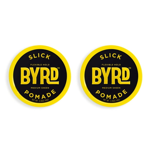BYRD Hairdo Products Slick Pomada paquete de 2 – Sujeción flexible de brillo medio añade estilo elegante a todo tipo de cabello 3.35 oz cada uno (paquete de dos)