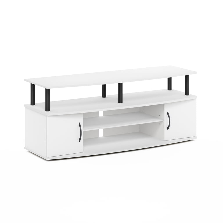 Furinno JAYA Large Entertainment Center for 55-Inch TV, White photo 2