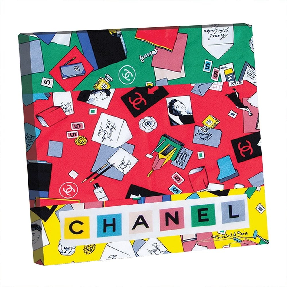 PLAYFUL COLORFUL FASHION DESIGN - 14"x14" Canvas Artwork 16 x 20