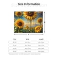thumbnail image 5 of Yiaed Artistic Oil Painting Sunflower Print Blanket Throw Blanket Soft Cozy Flannel Blanket for Home Bed Sofa Couch Chair-60"x50", 5 of 6