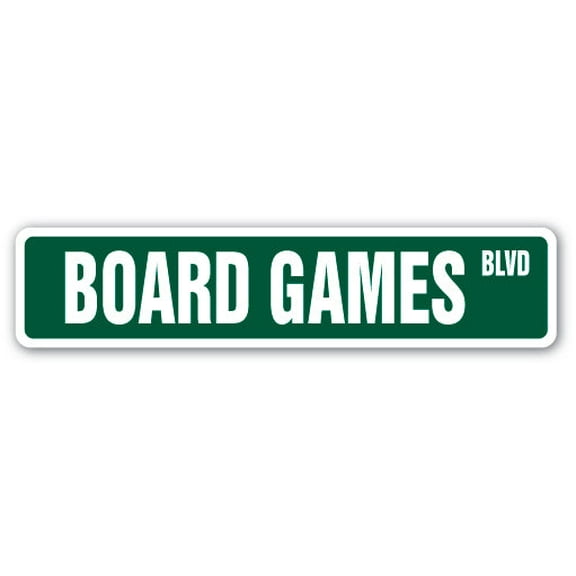 SignMission SS-BOARD GAMES 4 x 18 in. Board Games Street Sign