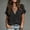 Black, variant on Refreshing Tops for Women Trendy 1/4 Sleeve V-Neck Pull-on Pink Modern Minimalist Solid Blouses & Tops Pink,Xl