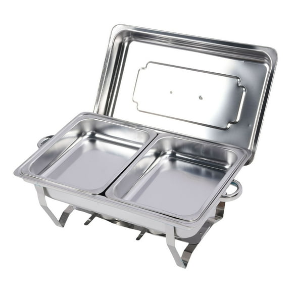 Chafing Dishes for Buffet, Stainless Steel Chafing Dish Buffet Servers and Warmers Set with Folding Frame, Food Warmer for Parties, Banquets, and Events