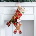 thumbnail image 3 of 2-Pack Large Christmas Stockings with Hanging Loop, Festive Santa Snowman Riding Deer Design for Fireplace Mantle, Holiday Party Decorations, Gift Holders for Family Celebrations and Home Decor, 3 of 4