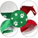 thumbnail image 2 of Medias grandes de Navidad JAMW 2 uds 8,7x18,1 pulgadas Patrón de copo de nieve estampado de pata de perro Rojo Verde, 2 of 5