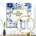 thumbnail image 3 of Designart "Intricate Lace In Cobalt Blue" floral Square Mirror For Wall Decor - Large Blue Square Mirror Printed Wall Decor - Cottage Square Living Room Mirror, 3 of 5