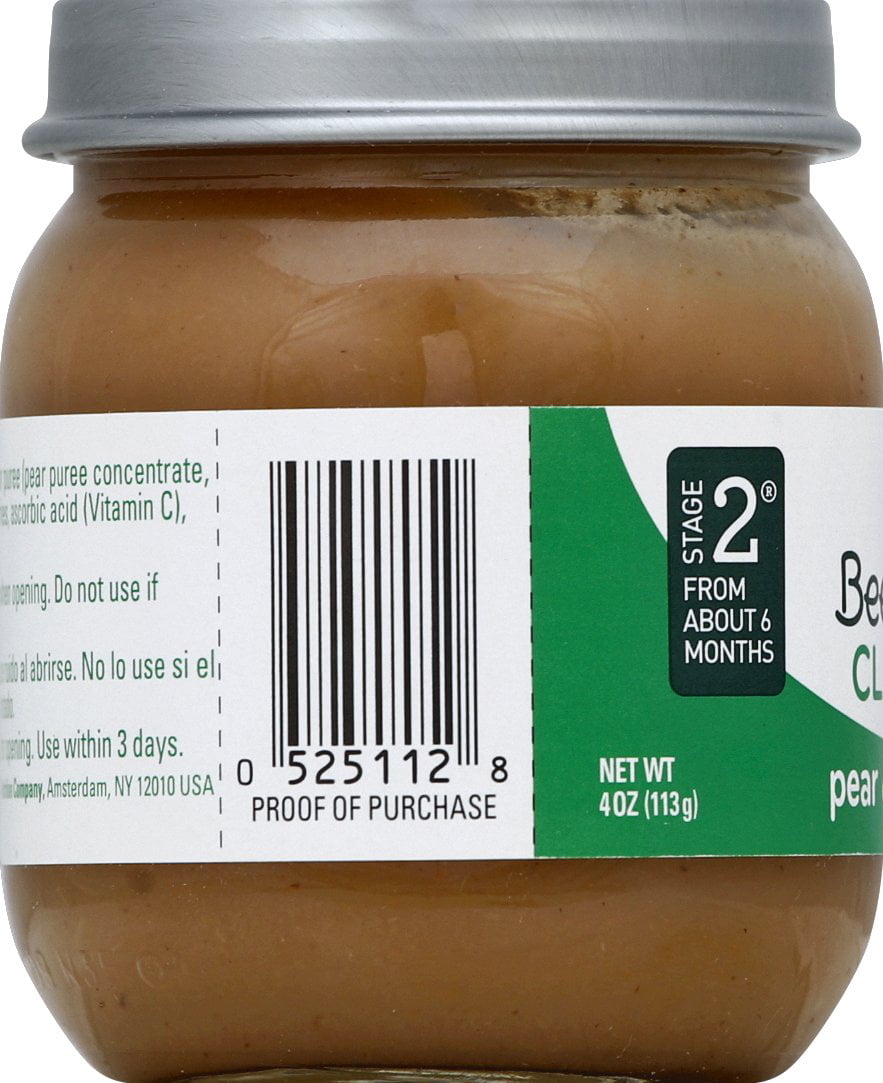 10 Jars Beech-Nut Baby Food Jar, Stage 2, Pear ...