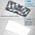 thumbnail image 4 of 1 Pack Blue Black Wavy Fluorescent Light Covers for Ceiling Lights Medieval Abstract White Grey Blue Black Texture Magnetic Ceiling Light Covers Overhead Light Filters for Office Classroom Home, 4 of 9
