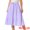 Purple, variant on DARING DIVA Women's Gingham Drawstring Waist Tiered A-Line Midi Skirt Small Black