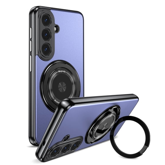 Rugged Case for Samsung Galaxy S26 with Ring Stand, Car Mount Magnetic Attraction Heavy Duty Shockproof Cover for Women Men, Blue