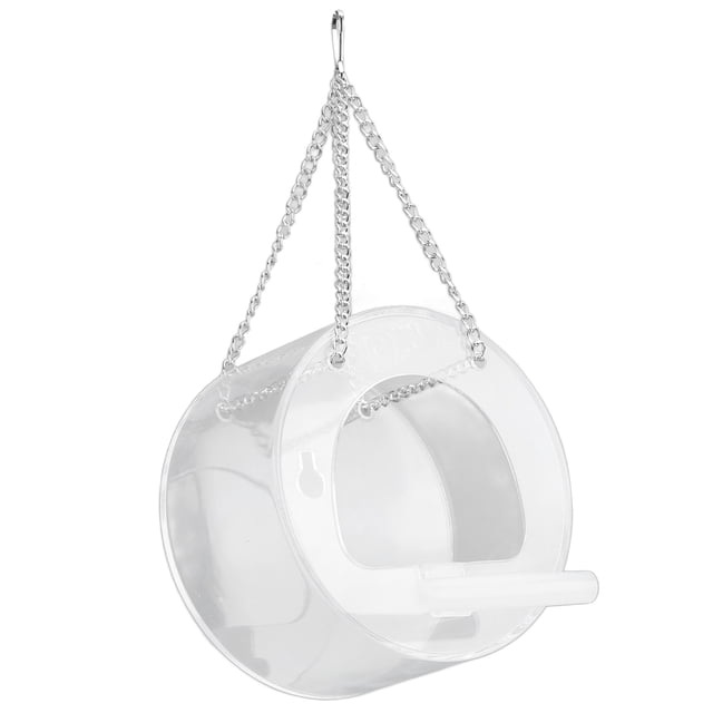 Bird Feeders, Sturdy Multifunctional Clear Window Bird Feeders Round Shape Precise Discharge for Garden