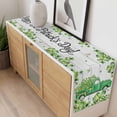 thumbnail image 4 of St. Patrick's Day Table Runner - 72 Inch Long, Kitchen Dining Table Runner Dresser Scarves, Green Shamrocks Truck Farmhouse Wood Farmhouse Decor for Coffee Tables Wedding Party Banquet, 4 of 8