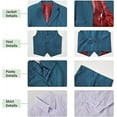 thumbnail image 4 of Boys Suit for Kids 6 Pieces Formal Dresswear Set Teen Boys Tuxedo Suits for Wedding Graduation, 4 of 5