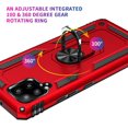 thumbnail image 3 of Samsung A42 5G Case,Galaxy A42 5G Case, Military Grade 360 Degree Rotating Metal Ring Holder Kickstand Protective Phone Cover Case for Samsung Galaxy A42 5G, Red, 3 of 13