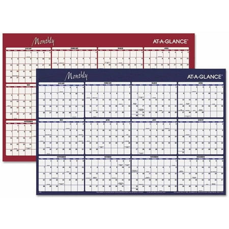 at a glance reversible horizontal erasable wall planner 48 x 32
