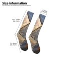 thumbnail image 2 of Pofeuu Rustic Tile Pattern Print Stockings, Adult Running Hiking Socks for Youth and Adult, 2 of 6