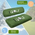 thumbnail image 6 of Binienty Green Golf Cart Seat Covers 2 Passenger Soft Cozy Golf Cart Seat Covers for Front Cushion Seats Universal Golfcart Accessories for EZGO & Club Car Carts, 6 of 8