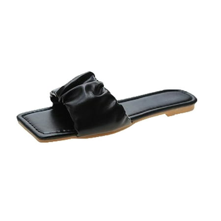 

VerPetridure Summer Sandals for Women 2023 Womens Flat Shoes Open Toe New Summer Products Solid Color Sandals