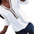 thumbnail image 2 of Aunavey Summer Women V-neck Chiffon Sequin Blouse, 2 of 3