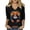 B, variant on APEXFWDT Women's V Neck 3/4 Sleeve T-Shirt, Halloween Witch Full Moon Bat Graphic Casual Tee