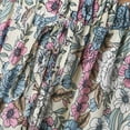 thumbnail image 4 of Gibobby faldas para niña Falda a media pierna informal con estampado floral estilo bohemio de verano para mujer(Blanco, XL), 4 of 5