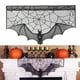 thumbnail image 2 of Halloween Fireplace Mantle Decorations, Black Lace Spiderweb Fireplace Mantel Scarf Cover Garland For Festive Party Supplies Decor, 2 of 7