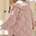 thumbnail image 4 of FNFYFH Womens Diamond Quilted Jackets Casual Puffer Jacket Hooded Zip Up Winter Coat Solid Color Padded Coats with Pockets, 4 of 7
