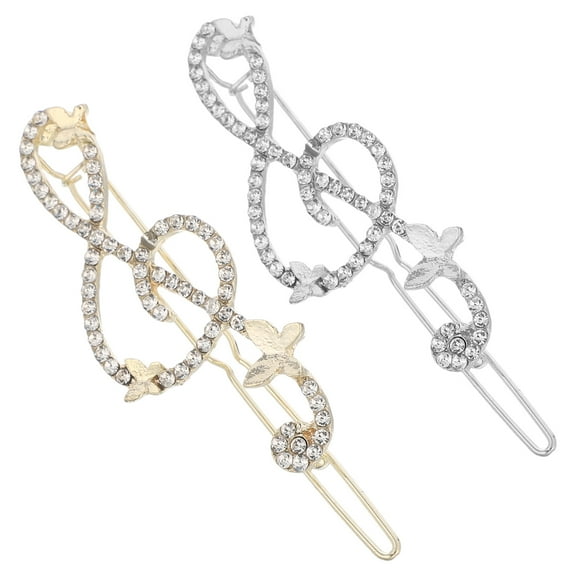 PAMINGONO Durable Musical Note Hair Clip Non Slip Grip Assorted Color 2Pcs