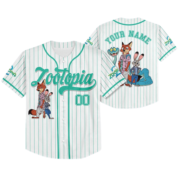 Custom Zootopia 2 Jersey Shirt, Disney Zootopia Baseball Jersey, Disney Family Shirts, Matching Team Outfit, Birthday Gift